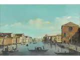 Venedigvedute mit dem Canal Grande und der Chiesa di Santa Croce by William James, oil on canvas, offered Jun 2026