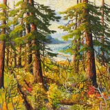 Agate Beach, Haida Gwaii by Rod Charlesworth, oil on canvas, sold Jan 2020