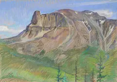 Banff National Park by Leo Mol, 1961, pastel on paper, sold Jan 2020