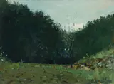 Landscape by Arthur Dominique Rozaire, oil on board, sold Jan 2020
