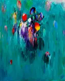 Rain Forest #1 by Paul Fournier, acrylic on canvas, sold Sep 2020