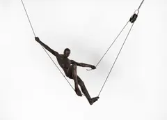 Suspended Figure by David Robinson, 2007, sterling silver sculpture, sold Sep 2020