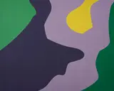 Passages gris, violet-jaune by Fernand Leduc, 1969, oil on canvas, sold Nov 2019