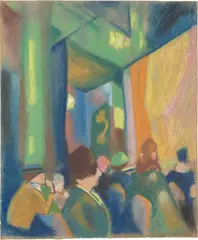 Im Varieté XIV by William Straube, 1923, Pastellkreide auf bräunlichem Papier (aus einem Skizzenblock), sold Jan 2026