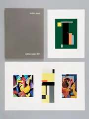 Zehn Serigraphien nach Hinterglasbildern in den Originalformaten“. 1918-1926/1971 by Walter Dexel, 10 Farbserigrafien auf Schoellershammer-Karton, in der Original-Leinenkassette, sold Nov 2025