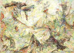 Ein Erdleben-Bild by Bernard Schultze, 1983, Aquarell auf Karton, sold May 2008