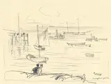Helgoland by George Grosz, 1913, Bleistift auf Papier, sold Jun 2009