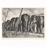 Elephants by John Steuart Curry, Lithograph, sold Jun 2023