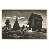 Night Firing by Thomas Hart Benton, 1943, Lithograph on paper, sold Jun 2023