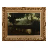 Along the Perkiomen by Ben Austrian, Oil on canvas, sold Jun 2023