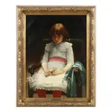 First Grief by Constant Mayer, Oil on canvas, sold Jun 2023