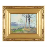 Early April by George Gardner Symons, Oil on board, sold Jun 2023