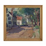 New England Village Scene by Emile Albert Gruppe, Oil on canvas, sold Jun 2023
