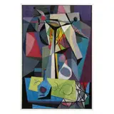 Still Life with Blue Bottle by Claude Howell, Oil on canvas, sold Jun 2023