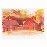 The Curing Shed by Wolf Kahn, Lithograph in colors, sold Jun 2023