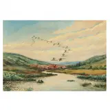Geese in Formation by Rex Brasher, Watercolor on paper, sold Jun 2023
