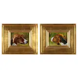 Foxhound (two works) by Michelle Walters, Oil on canvas on board, sold Jun 2023