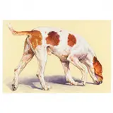 Foxhound on the Scent by Charles Harpt, Mixed media on paper, sold Jun 2023