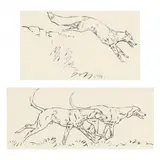 Two Illustrations for "Colonel Weatherford's Young Entry" by Gordon Grand by Paul Brown, Both ink on paper, sold Jun 2023