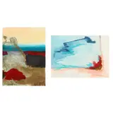 Two Works by Nancy Tuttle May, The first a mixed media collage, sold May 2023