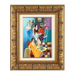 Winding Down by Itzchak Tarkay, Serigraph in colors on canvas, sold May 2023