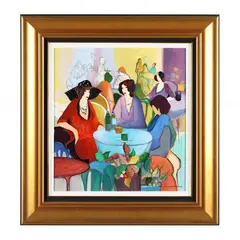 On the Scene by Itzchak Tarkay, Serigraph in colors on canvas, sold May 2023