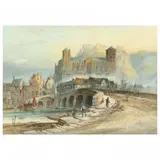 Continental City View by Edward Nevil, Watercolor on paper, sold May 2023
