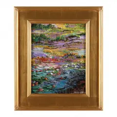 The Artist's Pond by Thomas DeDecker, Oil on board, sold May 2023