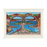 Imaginary City with Bridges by Préfète Duffaut, Oil on canvas, sold May 2023