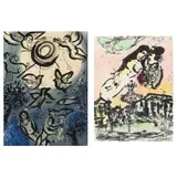 Creation / The Lovers' Heaven (Two Works) by Marc Chagall, Each a lithograph in colors, sold Apr 2023