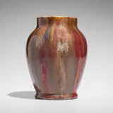 Experimental vase by Hugh C. Robertson, 1896-1908, glazed stoneware, sold Feb 2026