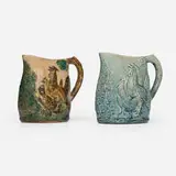 Pitchers, set of two by Hugh C. Robertson, 1896-1908, glazed earthenware, sold Feb 2026