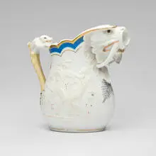 The Heathen Chinee pitcher by Karl Müller, 1875-85, glazed, gilt and china-painted porcelain, sold Feb 2026