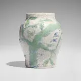 Rare vase with flowering tree by Hugh C. Robertson, 1896-1908, crackle-glazed stoneware, sold Feb 2026