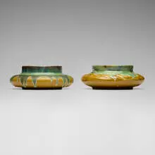 Vases, set of two by Fulper Pottery, c. 1909-17, glazed stoneware, sold Feb 2026