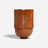 Stalactite by Alfred Sils, c. 1985, flowering pear, fused copper, silver, and gold, sold Jan 2026