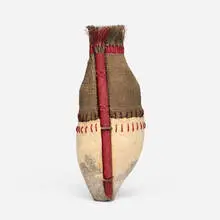 Centering by Ann Hall Richards, 1999, handmade paper with linen fibers and beads, sold Jan 2026