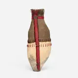 Centering by Ann Hall Richards, 1999, handmade paper with linen fibers and beads, sold Jan 2026