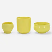 Collection of three planters by Architectural Pottery, c. 1950, glazed earthenware, sold Aug 2022