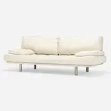 240 Sofa by Donato d'Urbino and Paolo Lomazzi Jonathan de Pas, 1982, linen, chrome-plated steel, sold Aug 2022