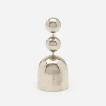 Bell by Karl Hagenauer, 1930, brass-coated metal, sold Aug 2022