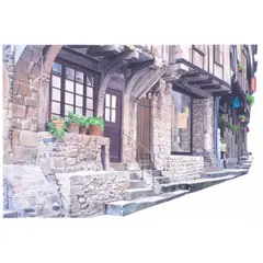 Vannes by Stan Beckman, watercolor on hardboard, sold Sep 2024
