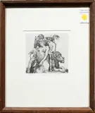 Lion by Stan Washburn, 1975, etching, sold Sep 2024