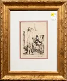 Ruckenakt mit Gehobenem Arm by Lovis Corinth, 1916, etching, sold Sep 2024
