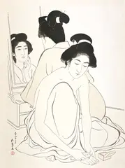 Untitled by Goyō Hashiguchi, Woodblock Print 21"x16" Sheet. Loose, sold May 2026