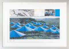 The Umbrellas by Christo, Lithograph in Colors, sold Jan 2026