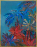 Desert Red and Blue by Alma Schapiro, 1971, Oil on Canvas, sold Jan 2026