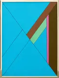 Geometric Composition by Kenneth Licht, circa 1965, Acrylic on Canvas, sold Jan 2026