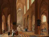 Kircheninterieur by Peeter Neeffs d.Ä., oil on panel, sold Mar 2019