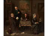 Heitere Herrenrunde in Einem Vornehmen Salon by Willem Adrianus Alexander Liernur, 1856 – 1917, oil on canvas, offered Jun 2019